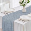 Cheesecloth Table Runner , 90x400cm Boho Gauze Table Runner 13Ft