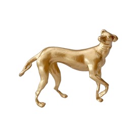 Pasiir Gold Dog Figurine Home Decor, Solid Metal Dog Centerpiece Decoration, Mini Dog Ornament Animal Desk Figurines for Home Office Desktop