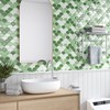 VEELIKE Green Fish Scale Peel and Stick Backsplash Tile Green