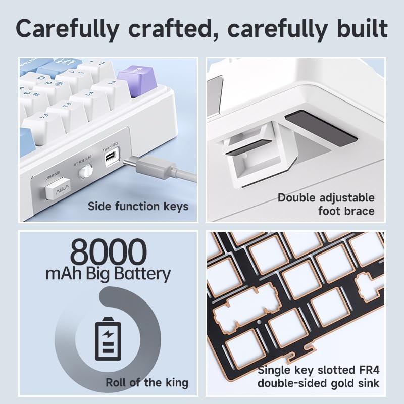 Aula F99 Pro Cherry Profile Mechanical Keyboard, Triple Mode Connected
