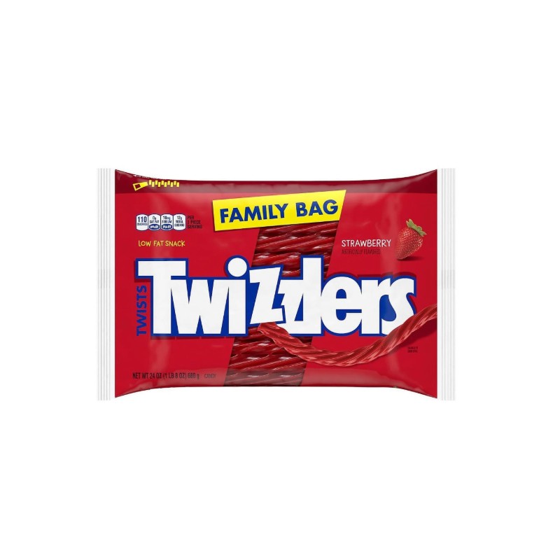 Twizzlers Twists Chewy Candy Strawberry Flavored24.0oz Pack of 2