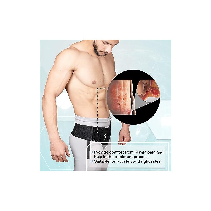 Wonder Care- Grey Inguinal Hernia Support Truss brace for Single/Double