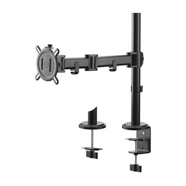 One For All DM 2110 Brazo para Monitor de 13 a 32  Soporte de Pantalla con Diseño Ergonómico, Altura Ajustable, Giro 180, Sistema de Cables, Negro    
