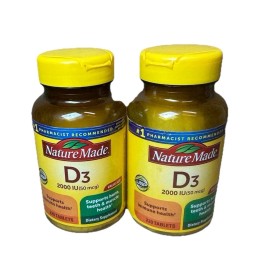 Nature Made 2 Pack NatureMade D3 2000 IU 220 Tablets Ea Exp 01/26