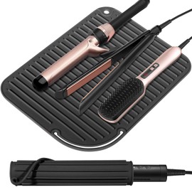 Quccefods Heat Resistant Mat Large Silicone Hot Hair Tools Holder for Curling Irons Flat Iron Hair Straightener Mat Portable Vanity Pad Accessories/Organizer