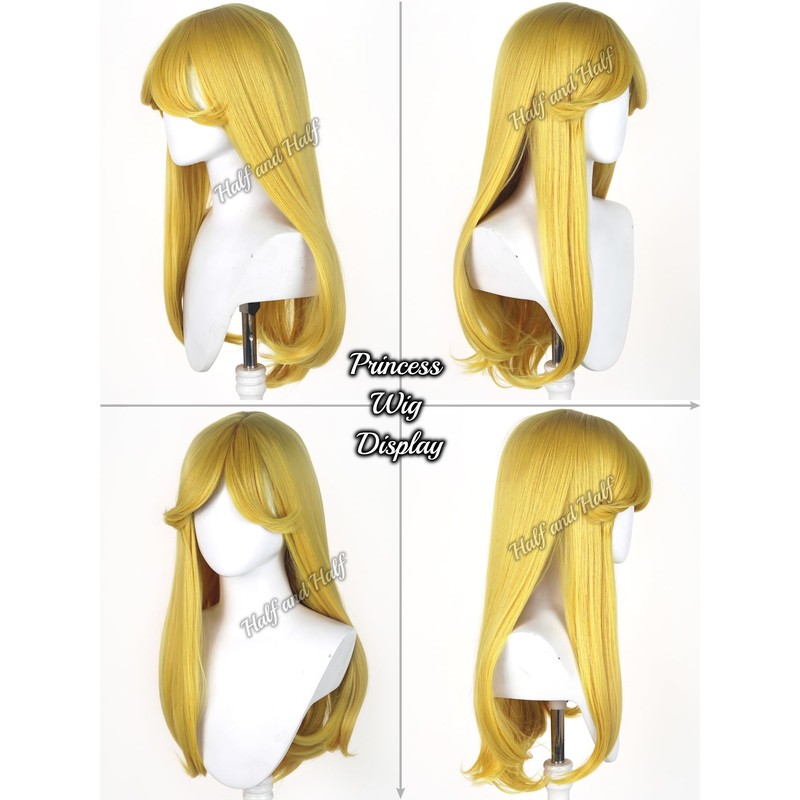 Long Blonde Straight Star Princess Cosplay Wig + Horn Headband