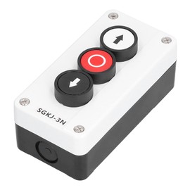 Tissting Momentary Push Button Switch Station Box, Self Resetting Button Switch, Up and Down Stop Control Push Button for Winch Rolling Door Truck Tail Lift (SGKJ-3N)