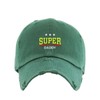 Super Daddy Dad Vintage Baseball Cap Embroidered Cotton Adjustable Distressed