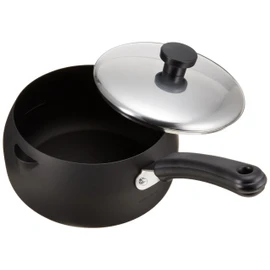 Pearl Metal Brave Cast Iron with Lid, Single Handle Tempura Pot, 6.3 inches (16 cm) H-7891