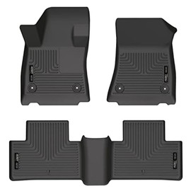 Husky Liners Weatherbeater Floor Mats | Fits 2022-2024 Infiniti QX55 | Front & 2nd Row, 3-pc Black - 95031