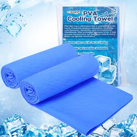 Toallas de refrigeración PVA de Cosweet - Toalla de gimnasio rápida y fría que dura 5 horas para cuello y cara en climas cálidos, altamente absorbente, UPF 50+ para deportes al aire libre, golf, yoga