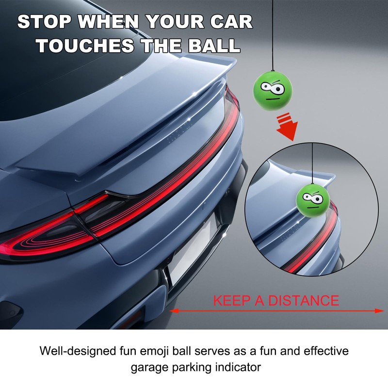 SHMZK Double Garage Parking Aids, Retractable Emotion Ball Garage Parking
