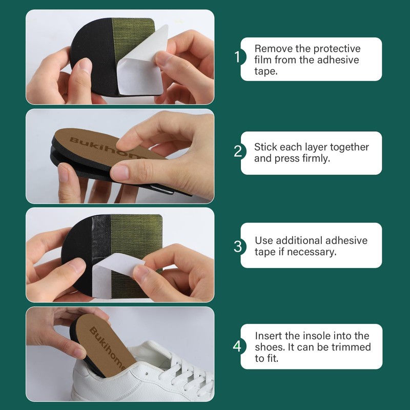 Heel Lifts for Leg Length Discrepancy- Pack of 1 Bukihome