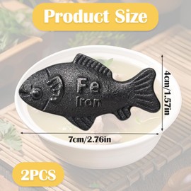 Iron Fish Cook Accessory Add Natural Iron to Food & Water, Lucky IronFish Cooking Tool Perfect for Vegans Athletes Pregnant Women & Kids Fight Anemia &Deficiency (Black, 2 PCS)