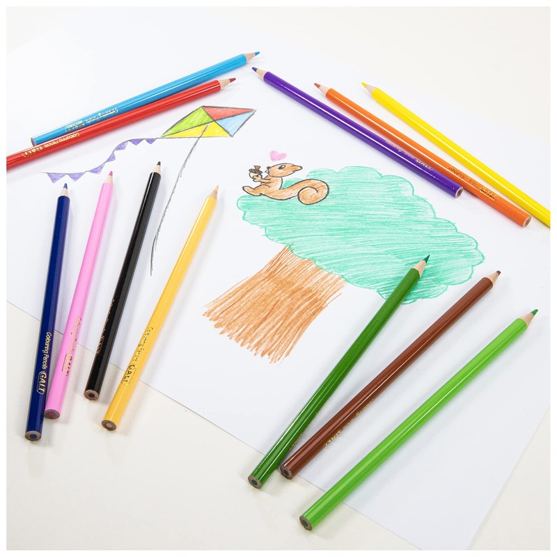 Galt Toys, 12 Colouring Pencils, Kids Colouring Pencils, Ages 4