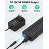 Hub USB 3.0 con alimentación, divisor de concentrador USB de