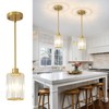 GZJunYo 2 Pack Gold Pendant Lights for Kitchen Island, Modern