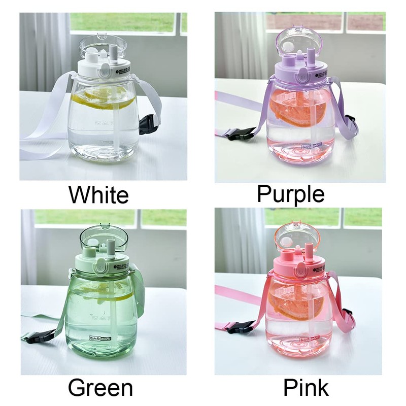 Big Belley Cute Water Bottle with Straw 45oz Outdoor Picnic