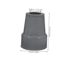 ORFOFE 4pcs Rubber Cane Tips for Diameter Walking Sticks Nonslip Hiking Pole Replacement Foot Pads Durable and Wear Resistant Crutch Tips for Enhanced Stability and Safety