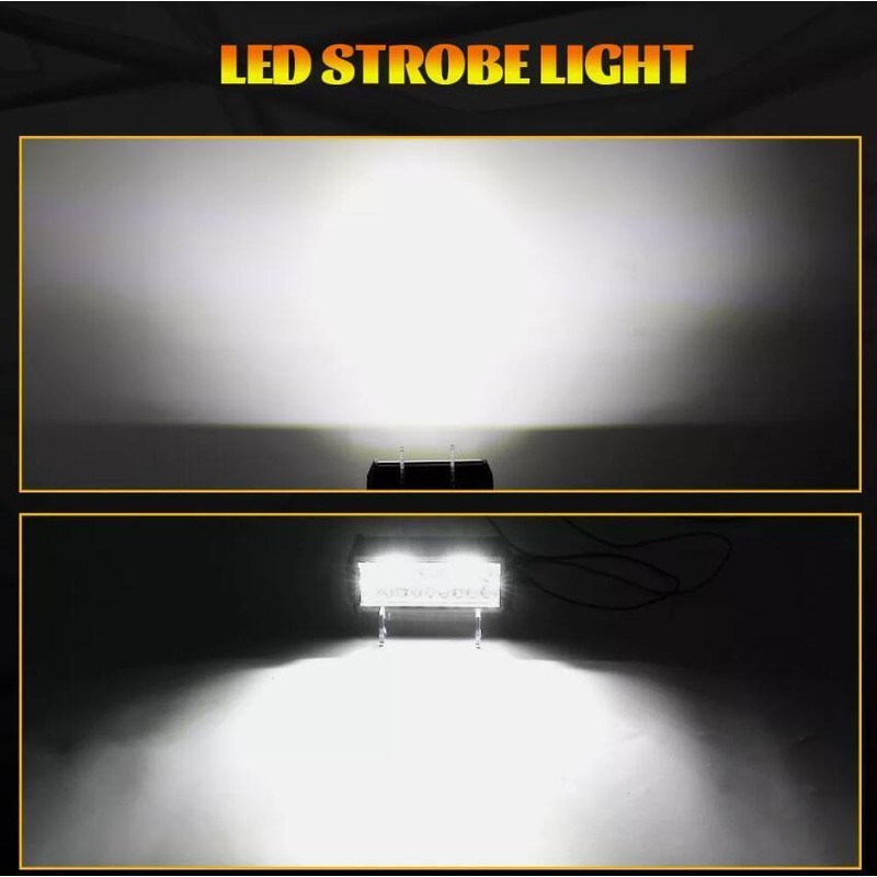 usa-parts-seller 2x 6.5In 20000LM LED Work Light Bar Flood Spot