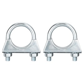 sourcing map Muffler U-Bolt Clamps for 35mm(1-3/8") Diameter Exhaust Tail Pipe, 2pcs Exhaust U Clamp Saddle Type U-Bolt Clamps