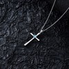 Sterling Silver Cross Necklace for Women Birthstone Cross Crucifix Pendant