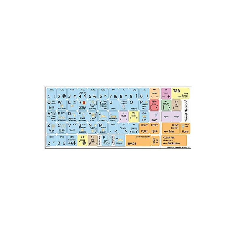 New Sabre Travel Network Keyboard Stickers