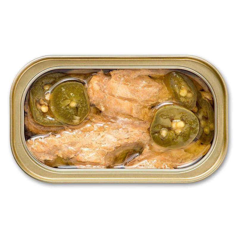King Oscar Mackerel in Olive Oil with Jalapeño Peppers, 4.05