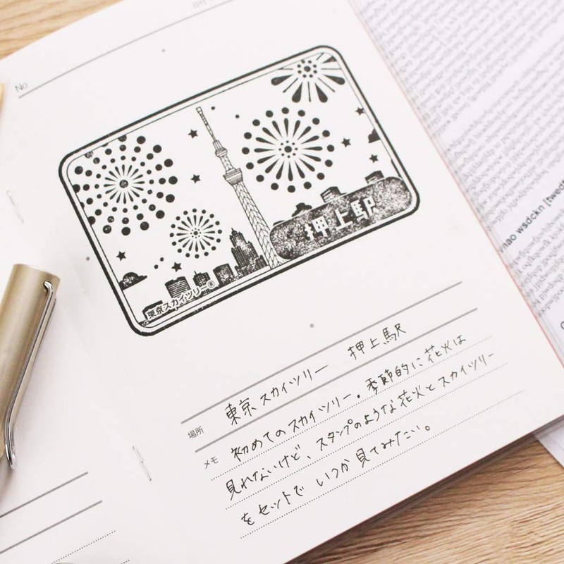 Stamp Book, Notebook, Stamp Book (Red) Stylish, Travel, Notebook, Hobby