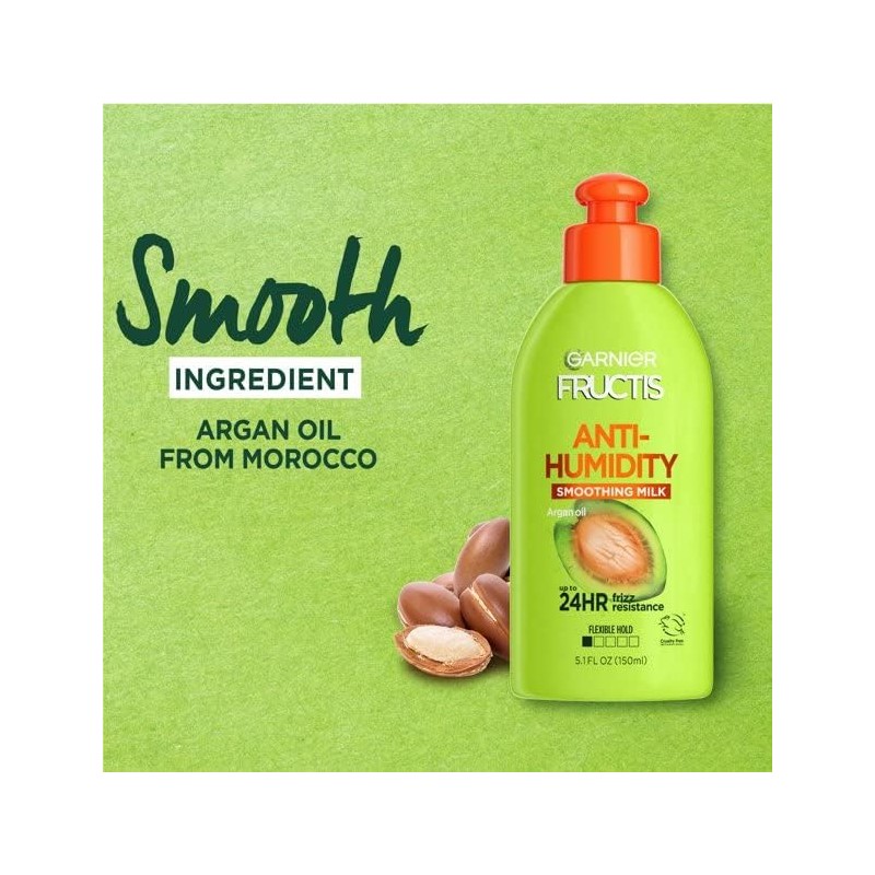 Garnier Fructis Style Leche suavizante antihumedad 5.10 oz (Paquete de