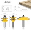 APLUS 3Pcs Tongue Groove Router Bits Set, 1/2" Shank Ogee