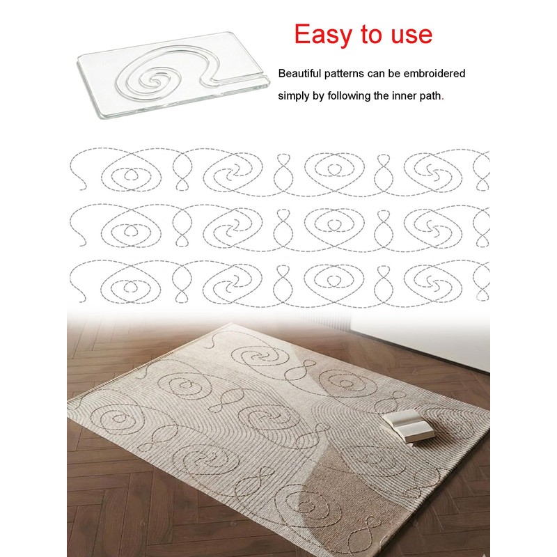 Henmany Transparent Acrylic Quilting Templates: Free Motion Stencils & Patchwork