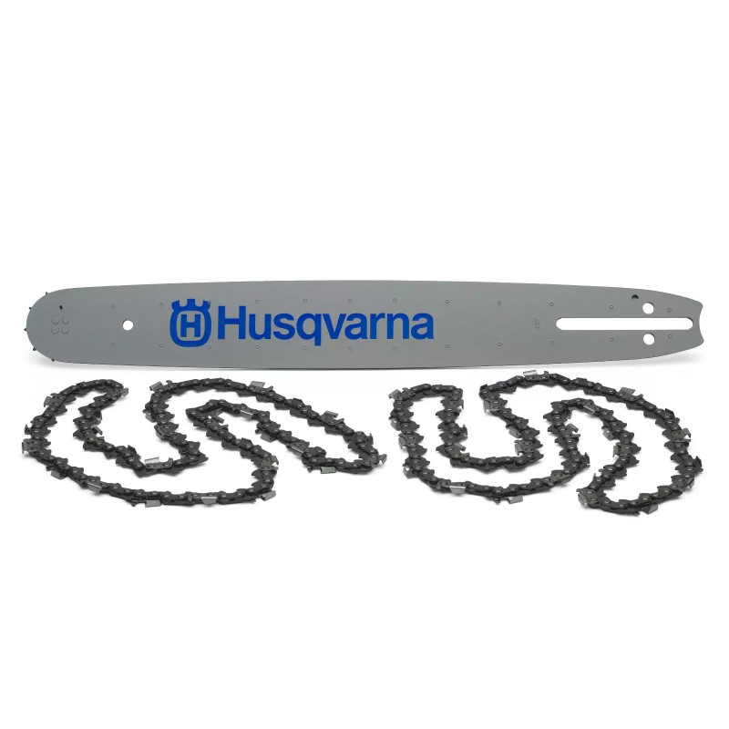 Husqvarna 12" chainsaw bar and 2 chains