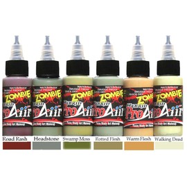 ProAiir Face and Body Painting Makeup - 6 Zombie Colors - 1 oz (30ml)