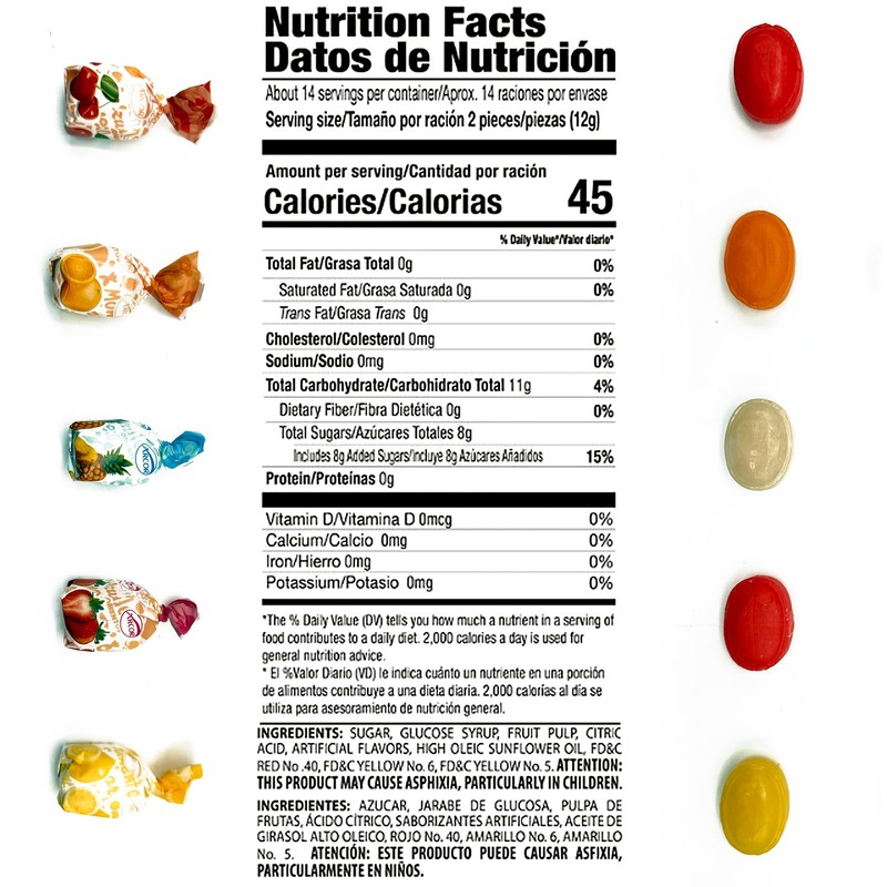 Fruit Filled Candy - Assorted 1 Pound Bulk Bag, Arcor