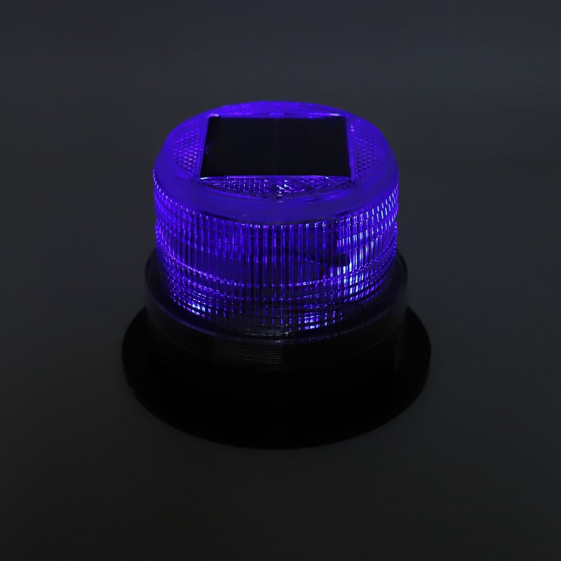 Solar Strobe Warning Safety Flashing Light Waterproof LED Emergency Warning