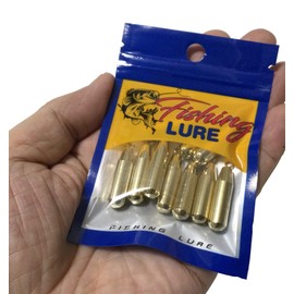 Luana® River, Saltwater Fishing, Downshot Rig, Soft Lure, Worm, Bullet Sinker, Popular Set, Soft Worm, Bait Lure, 0.2 oz (5.0 g), 7.0 g/10 g, Color, Gold, Sinker, Weight, Sea Bass, Black Bass, Rockfish, Set of 10 (3.5g, B Type)