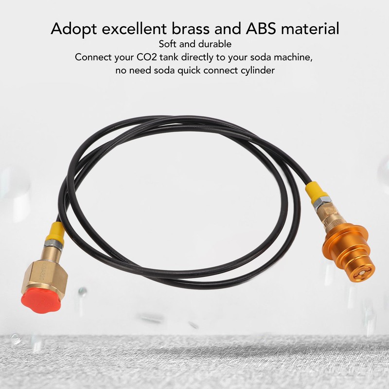 CO2 Tank Adapter Hose 60 Inch Brass ABS Soda Machine
