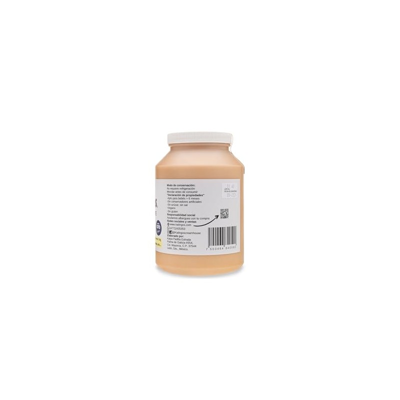 Crema de cacahuate para bebés en alimentación complementaria, sin sal