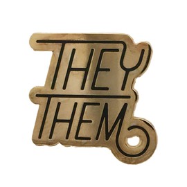 Dissent Pins ‘They/Them’ Enamel Pronoun Pin - Make Your Pronouns Easily Known - Backpack Button Pin, Lapel Pin for Casual Wear, Pride Festival, or Social Occasions