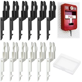 12 Pack Fire Alarm Test Key, White Call Point Test Keys and Black Fire Call Point Key, Easy to Use Fire Alarm Keys, Emergency Door Release Reset Key, Fire Box Key for Electricians Caregivers