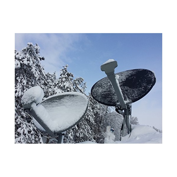 (Black) Satellite Dish Cover - Snow and Ice Protection for