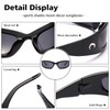 PEGH Wrap Around Sunglasses Y2K Trendy, Fashion Black Sporty Sun