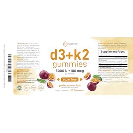 Micro Ingredients D3 K2 5000IU Gummies Bone