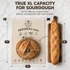 XL Reusable Beeswax Bread Bags with Zipper, 2 Pack for