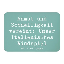 Mr. & Mrs. Panda Magnet Spruch Italienisches Windspiel - Geschenk, liebenswert, Motivmagnete, Hunderassen, Whiteboard Magnet, Elegante Hunderasse,