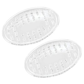 iDesign Plastic Soap Saver, Holder Tray for Bathroom Counter, Shower, Kitchen, 0.5" x 2.25" x 3.25", Set of 2, Clear