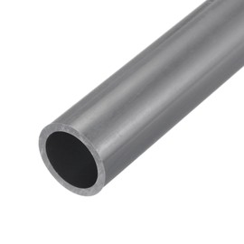 MECCANIXITY 1 1/4 Inch PVC Rigid Tube Round Pipe Hardware Tubing 25mm ID 32mm OD 350mm Light Grey High Impact for Water Pipe Cable Sleeve