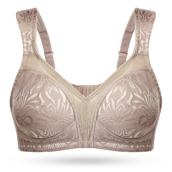 WingsLove Women's Full Coverage Non Padded Comfort Bra Minimizer Wire-Free