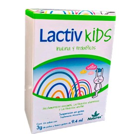 Lactiv Kids - Inulina y probioticos - Gotas - ayuda con la digestión y el funcionamiento intestinal normal.                                           